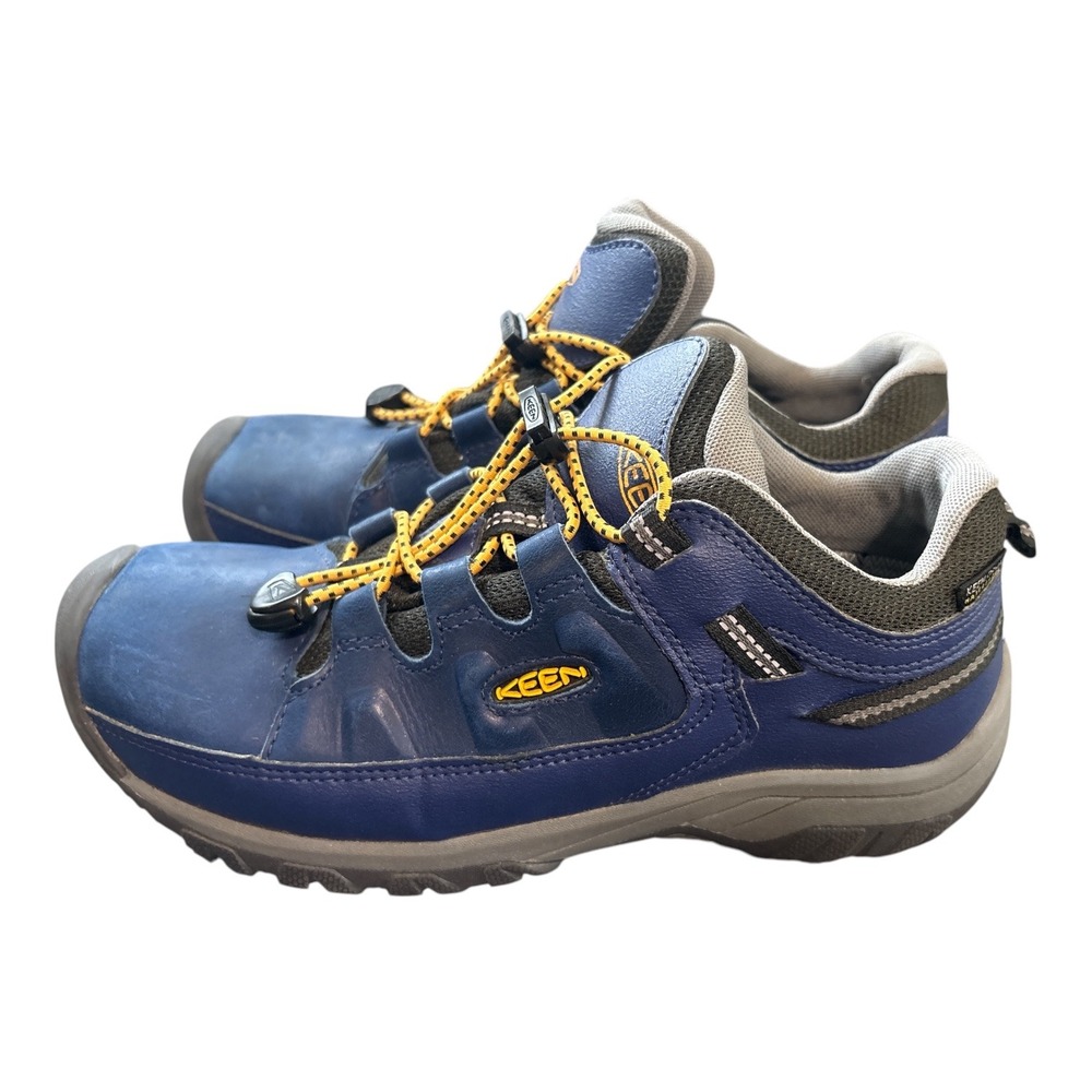 KEEN Blue Targhee Low Waterproof Shoe, Boy's Size 5, Trail, Hiking, Outdoors